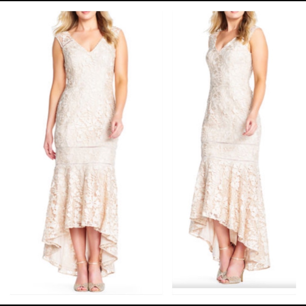 🎈Sale 20% Adrianna Papell Cap Sleeve Lace Mermaid